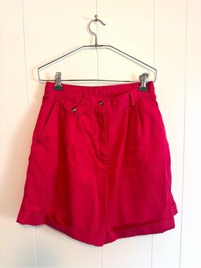 Vintage High-Waist Pink Women’s Shorts